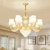 Lustres européens salon lampe en cristal atmosphère de luxe maison moderne minimaliste salles à manger chambre lustre suspendu