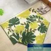 자카드 바닥 매트 녹색 잎 패턴 욕실 흡수제 카펫 홈 장식 부드러운 침실 주방 미끄럼 방지 Doormat Kitche 공장 가격 전문가 디자인