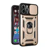 Shockproof Push The Window Armor Phone Cases For iPhone 13 12 11Pro Max 7 8 6S Plus XS XR SE2020 Metal Ring Bracket Cover