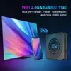 X96 X4 Amlogic S905X4 Android 11.0 TV Box 4GB + 64GB WIFI SMART RGB ضوء مشغل الوسائط 8K مجموعة أعلى صناديق