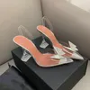Elbise Ayakkabı 2021 Temizle Kelebek PVC Yüksek Topuk Stiletto Sivri Burun Şeffaf Düğün Pompaları Tasarımcı Ziyafet Ayakkabı