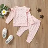 kids Clothing Sets girls Flower print outfits children Flying sleeve pullover Tops+Floral Bow pants 2pcs/set Spring Autumn fashion baby Clothes