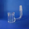 OD25mm Clear Flat Top Quartz Banger Nail Roken Afgeschuinde Rand Dikke Bodem Frosted Bangers 10mm 14mm 18mm 19mm Mannelijke vrouwelijke Gezamenlijke Kom Voor Glazen Bong