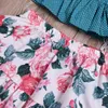 女の子のための夏の子供服1-6yrs幼児のブティック花服の尾の尾スカートとリトルトップスセット210529