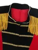 4-8 Jahre Kinder Jungen Kind Zirkus Zirkusdirektor Kostüm Stehkragen Fransen Goldbesatz Frack Jacke für Halloween Cosplay Q0910