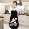 3pcs Letter Alphabet Kitchen Aprons For Women Cotton Linen Bibs Household Cleaning Pinafore Home Cooking Apron 68*55cm