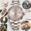 20 Color Top Automatic 2813 MEKANISKA WATCH MEN Big Magnifier 41mm rostfritt stål Vattentät president Mens Watches Male Wristw330Z