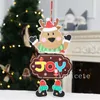 Welcome guests door-hanging Xmas Show Window decoration hanging placard Santa Claus Snowman Pendant Merry Christmas Paper Board T9I001510