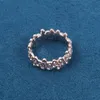 Bröllopsringar Baopon Silver Color Daisy Flower Märke Ring för kvinnor Valentins dag Fingergåva Smyckesfall