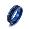 Stainless Steel Gear Spin Chain Ring Rotate Ring Band Rings Wedding Rings Men Women Fashion Jewelry Will and Sandy