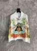قميص رجالي مصمم من Casablanc Hawaiian Oasis Island طباعة المناظر الطبيعية قمصان عادية Beach Kingdom مطلية بلايز فضفاضة