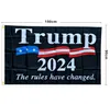 DHL Schip Trump Verkiezing 2024 Trump Houd Vlag 90 * 150cm America Hanging Great Banners 3x5FT Digital Print Donald Trump Flag Biden