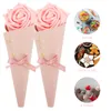 Embrulho de presente 5 PCs requintados Bolsas de doces de cone de casamento doces decorativos de bowknot