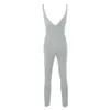 Curve Hugging Fit Grey Soft Loungewear Jumpsuit Sweetheart Neckline Skinny Pant Fit Jumpsuits 210317