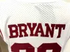 Nikivip jeugd kinderen beste kwaliteit borduurwerk 33# bryant basketball jersey heren jerseys allemaal gestikt wit rood zwart maat s-xl