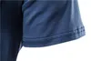 Camiseta de algodón de calidad superior de verano Hombres Diseño de color sólido Camiseta con cuello en v Casual Classic 's Ropa Tops Tee 220304