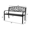 USA Stock 50 "Outdoor Welcome Backlester Cast Iron Bench A43 A41230W