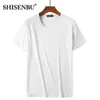 Comfortable Men's Crew Neck Bamboo Fiber Viscose Undershirt Black White Gray Short Sleeve T Shirt Men Summer Tops Plus Size 4XL 210716