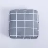 DHL200pcs Portemonnees Vrouwen Polyester Blank checker Prints Vierkante Portable Opbergtas Mix Kleur