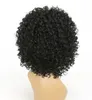 15 inches afro kinky lockiga syntetiska peruker hightemperature fiber simulering mänskligt hår peruk burgundy perruques de cheveux humains ws642m-1b