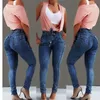 Wysoka talia dżinsy dla kobiet Slim Stretch Denim Jean Bodycon Tassel Pas Bandaż Skinny Push Up Dżinsy Plus Size 5XL H0908