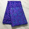 5Yards/Lot High Quality Royal Blue African Cotton Fabric Embroidery Match Crystal French Mesh Lace For Dressing PL31600