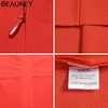 Beaukey Sexy Rouge Turtleneck Sans Manches Vert Femmes Bandage Robe Split Maxi XL Party Club Celebrity Moulante Robe Midi 210223