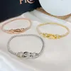 Bracelet de chaîne de boîte à forage complète Femme 100 925 Brande en argent sterling trois couleurs bijoux aimant pour les femmes de la mode F1085774