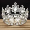 Couronne de mariage Vintage gros diadèmes en cristal et couronnes pour reine coiffure de mariée Pageant bijoux de cheveux accessoires X0625