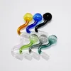 Colorido 14 mm Cuencos de vidrio con junta masculina Pyrex Glass Oil Burner Pipe Tabaco 30 mm Big Bent Bowl Hookah Adapter Tubos Bong gruesos gris negro rosa azul Fumar Shisha Tube