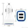 LED Dual USB Car Charger 5V / 2.1A 2 Port Power Adapter Vehicle Portable Usb Chargers Pour Samsung Xiaomi