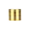 Golden Tobacco Grinder 4 Layers 40mm Smoking Accessories Spice Dry Herb Crusher High Quality Local Tyrant Gold Aluminium alloy Herbal Grinders