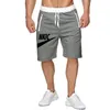 M￤n sommar avslappnad shorts snabb torkning fitness kort strand shorts m￤n br￤dshorts elastisk midja fast gymkl￤der m￤rke logotyp tryck