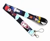 Atacado 20 pçs Anime Lanyards Cool Neck Strap Phone Keys ID Card Holder Keys DIY Hanging Roda