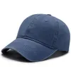 Ball Cap Retro Style Washed Denim Cotton Adjustable Faded Snapback Hat Visor Plain Big Kids Caps 14colors