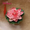 5pcs 17Cm EVA Artificial with leaf set Foam Flowers Water Lily Floating outdoor fish tank pool landscaping potted plants