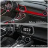 Röd Central Control Interior Kit ABS dekorationskåpa 31PC för Chevrolet Camaro 17+ Auto Tillbehör