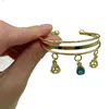 Bangle Luxury 24k Eye Bracelet Gold Color Dubai Bangles Gifts For Women Men Fashion Jewelry Gift