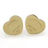 Classic designer stainless jewelry earrings RETURN TO Heart stud charms earring for women man 10MM 14MM silver gold rose gold love gift with box