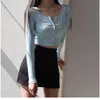 Minifalda ajustada para mujer con minifalda dividida 210315