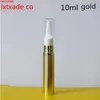 Spedizione gratuita 10ml Oro Argento Confezione vuota Bottiglia Pompa Penna Grado superiore Ricaricabile Mini Eye Gel Contenitori cosmetici essenziali di alta qualità