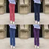 Heyoungirl Höst Casual Corduroy Brown Long Trousers Kvinnor Skinny Mid Waist Byxor Capris Fashion Tunna 90s Pocket Sweatpants Y211115