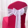 2021 17 * 275см атласный свадебный стул Sashes Burgundy Spandex Counre Cover Sashes для банкетного отеля отель DIY ленты лук 20 цветов