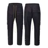 Qoolxkwear Streetwear Kargo Pantolon Erkek Askeri Çok Cepler erkek Pantolon Çift Yan Düğmeler Tasarım Gevşek Rahat Pantolon H1223