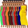 Summer Women Long Maxi Dress Off Shoulder Bandeau Fashion Slim pleated Dresses Tight Sexy Club Bodycon Pencil Skirt