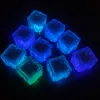 Cubos de gelo iluminados, cubos de gelo led de várias cores para bebidas com luzes mudando, reutilizável decoração de casamento de festa de bar de bares reutilizáveis ​​nos EUA