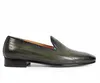 Mocassins pour hommes faits à la main chaussures de robe de mariée chaussures d'affaires formelles en cuir de vache mode sans lacet plat mâle Oxfords avec boîte