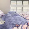 寝具セット女の子の部屋の装飾ベッドスプレッド羽毛布団カバーフラットシート枕カバーリアクティブ印刷ベッドクロス