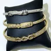 Fashion Hard Metal Luxury Gilding Bangle Multi Design Bangles With Luxurious Artificial Diamonds Inlaid Golden And Silver