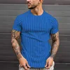 Vente chaude t-shirts rayure homme impression 3D top chemises t-shirts hauts garçons hommes t-shirt imprimé t-shirt